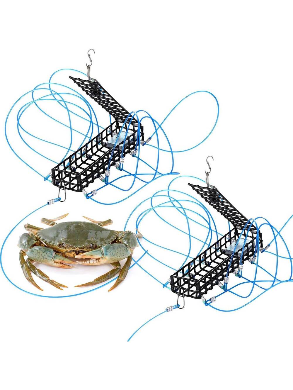 10 Loop Crab Snare Trap for Fishing Poles - Durable, Compact Design